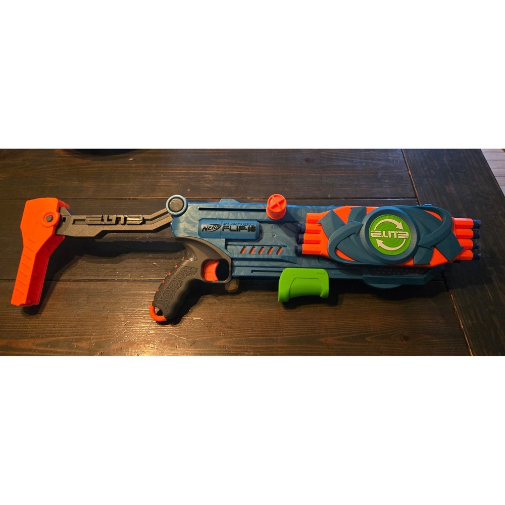 Nerf Elite 2.0 Flipshots Flip 16 dart Blaster Rotating Barrels and Folding Stock